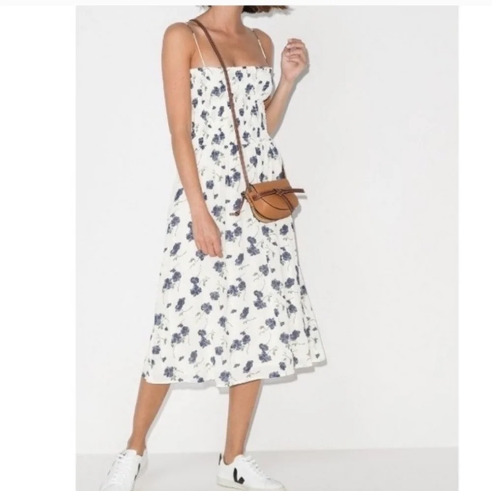 Reformation Blue Floral Midi Dress - Picture 2 of 7